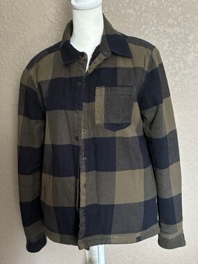 5.11 Tactical Olive Green and Black Plaid Utility Jacket